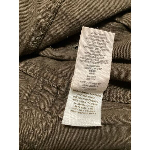 Free People Green Faye Military Over Sized Lace Up Sleeves Jacket M - Picture 7 of 7